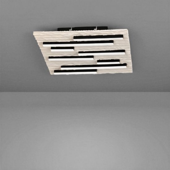 Eglo campomarino plafoniera led 24w cct 2700k 6500k 38cm per soggiorno moderna beige