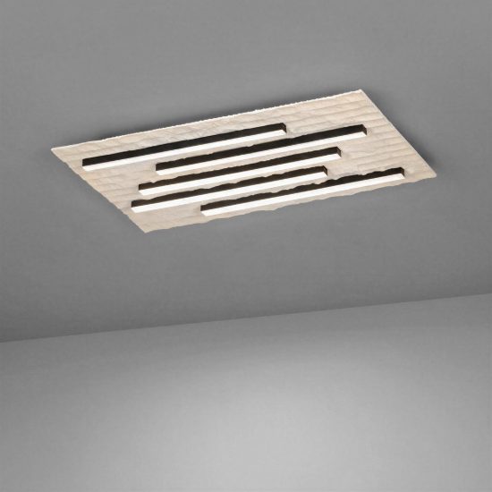 Eglo campomarino plafoniera led 24w cct 2700k 6500k 60cm per soggiorno moderna beige
