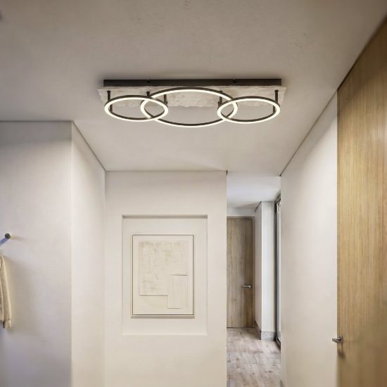 Eglo campomarino 1 plafoniera led 40w cct 2700k 6500k 66,5cm per soggiorno moderna beige