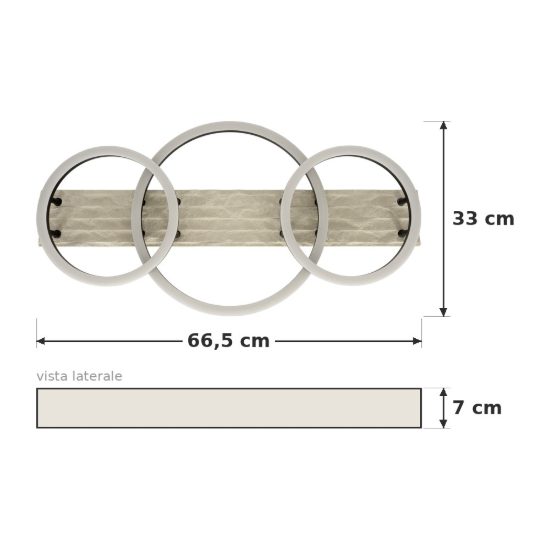 Eglo campomarino 1 plafoniera led 40w cct 2700k 6500k 66,5cm per soggiorno moderna beige