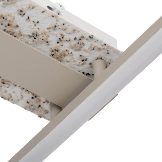 Eglo crispieri plafoniera per soggiorno moderna grigio chiaro led 24w 2700k 37cm