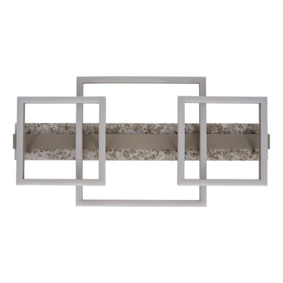 Eglo crispieri plafoniera per soggiorno moderna grigio chiaro led 40w 2700k 68cm