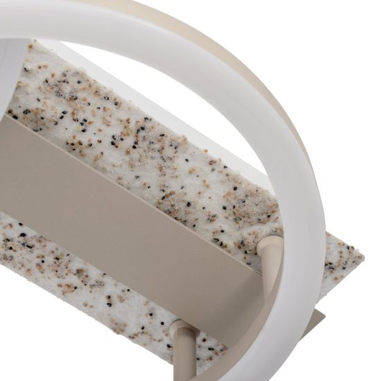 Eglo crispieri plafoniera per cucina moderna tre anelli grigio chiaro led 40w 2700k 68cm