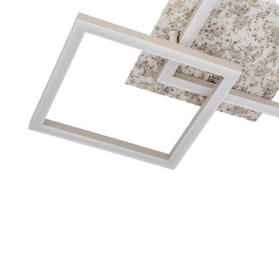 Eglo crispieri 1 plafoniera per soggiorno moderna grigio chiaro led 24w 2700k 66cm