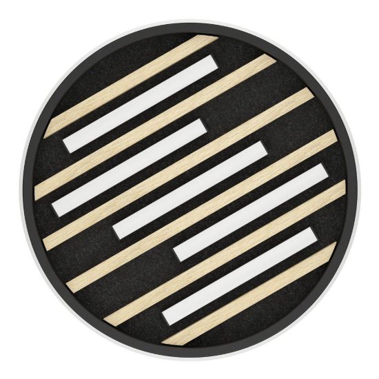 Eglo cembrano plafoniera led 21w 3000k 38,5cm per soggiorno moderna rotonda nero e naturale
