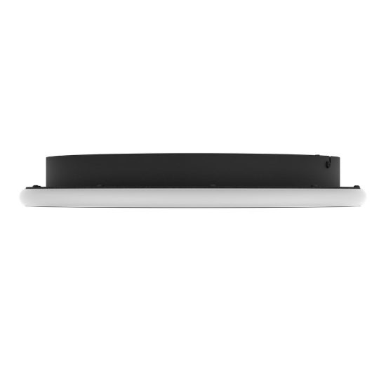 Eglo cembrano plafoniera led 21w 3000k 38,5cm per soggiorno moderna rotonda nero e naturale