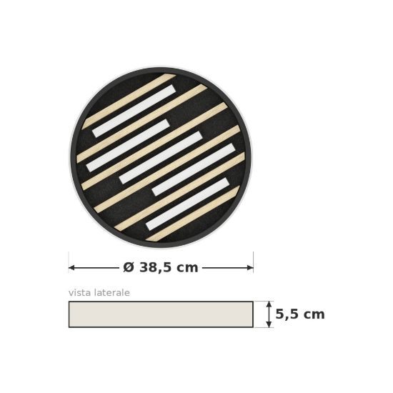 Eglo cembrano plafoniera led 21w 3000k 38,5cm per soggiorno moderna rotonda nero e naturale