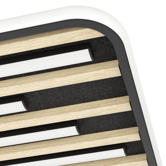 Eglo cembrano plafoniera led 21w 3000k 38,5cm per soggiorno moderna quadrata nero e naturale