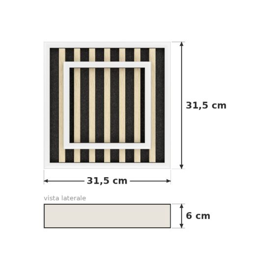 Eglo cembrano plafoniera led 21w 3000k 31,5cm per soggiorno moderna quadrata nero e naturale
