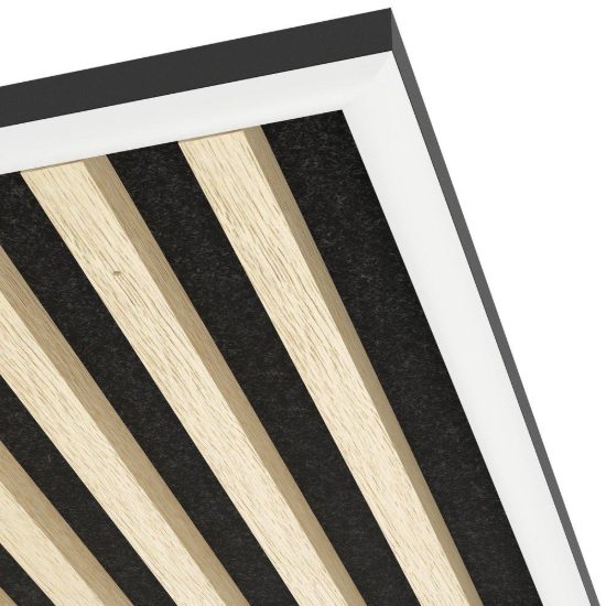 Eglo cembrano plafoniera led 30w 3000k 48,5cm per soggiorno moderna quadrata nero e naturale