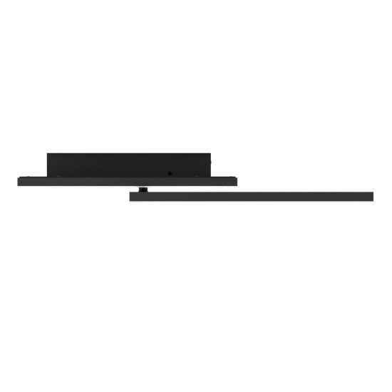Eglo cembrano plafoniera led 30w 3000k 48,5cm per soggiorno moderna quadrata nero e naturale
