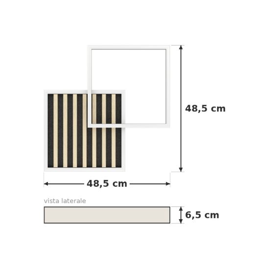 Eglo cembrano plafoniera led 30w 3000k 48,5cm per soggiorno moderna quadrata nero e naturale