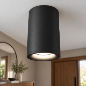 Faretto da soffitto cilindro nero gu10 maytoni slim