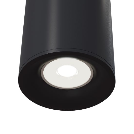 Faretto da soffitto cilindro nero gu10 maytoni slim