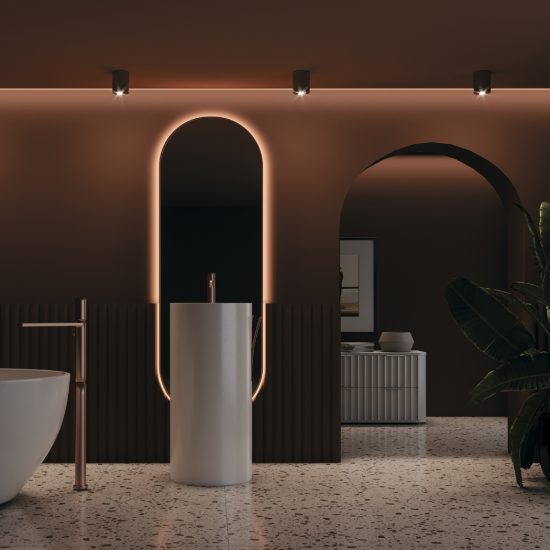 Faretto da soffitto cilindro nero gu10 maytoni slim