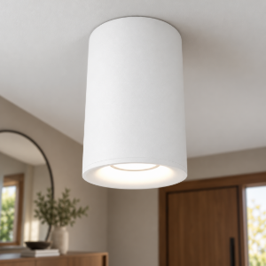 Maytoni slim faretto da soffitto gu10 12cm per cucina moderno cilindro bianco