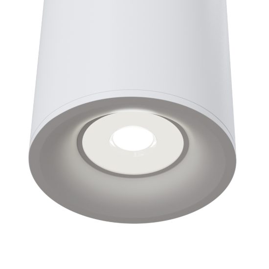 Maytoni slim faretto da soffitto gu10 12cm per cucina moderno cilindro bianco