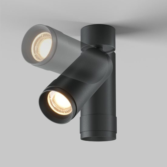Maytoni focus zoom faretto per cucina nero da soffitto led 12w 3000k 16cm