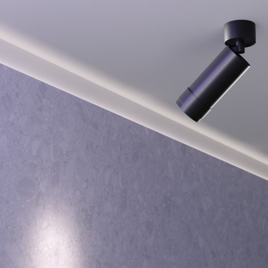 Maytoni focus zoom faretto per cucina nero da soffitto led 12w 3000k 16cm