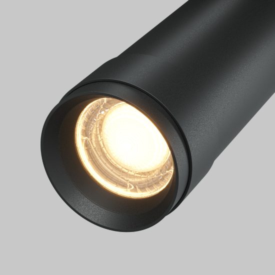 Maytoni focus zoom faretto per cucina nero da soffitto led 12w 3000k 16cm