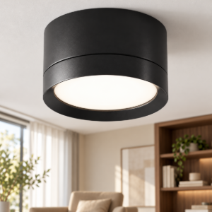Faretto cilindro nero da soffitto gx53 5cm maytoni hoop