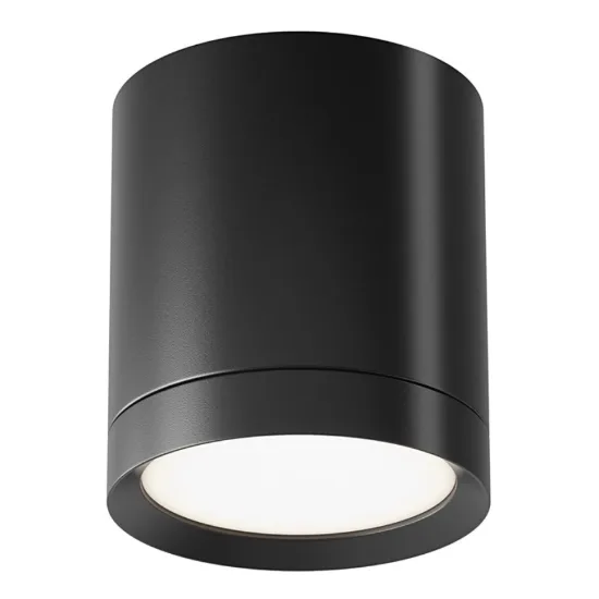 Maytoni hoop faretto per cucina moderno cilindro nero da soffitto gx53 10cm