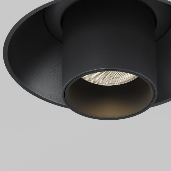 Maytoni focus t faretto da incasso soffitto nero led 7w 3000k