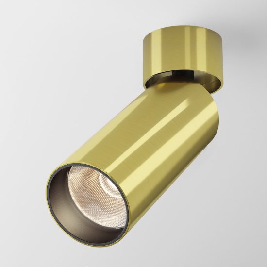 Maytoni focus led faretto da soffitto led 12w 3000k orientabile 16cm per cucina ottone