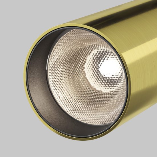 Maytoni focus led faretto da soffitto led 12w 3000k orientabile 16cm per cucina ottone
