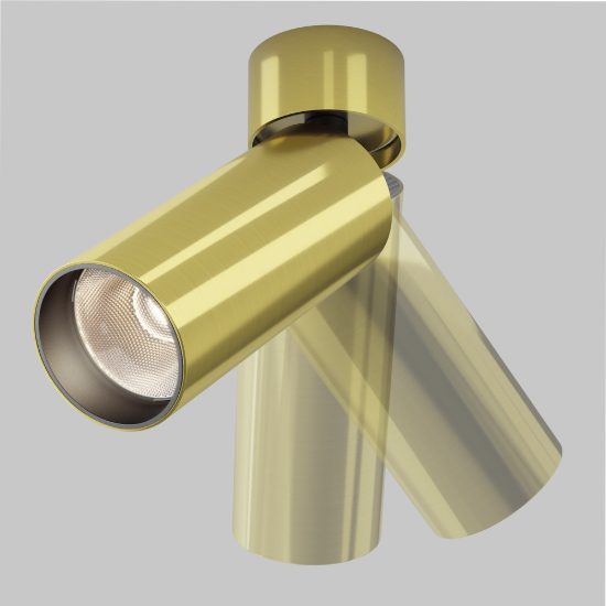 Maytoni focus led faretto da soffitto led 12w 3000k orientabile 16cm per cucina ottone