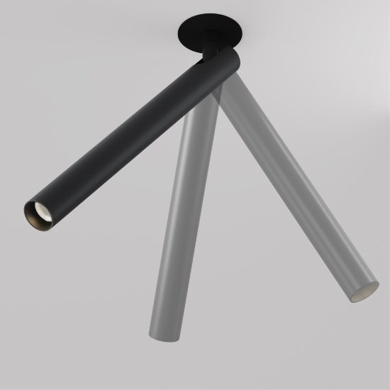 Maytoni focus t faretto da incasso soffitto orientabile nero led 6w 3000k