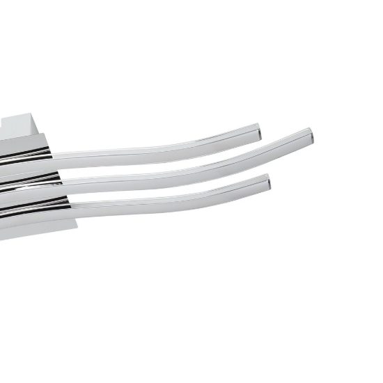 Eglo roncade plafoniera led 21w 3000k 65cm moderna lineare cromata