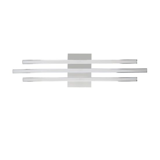 Eglo roncade plafoniera led 21w 3000k 65cm moderna lineare cromata