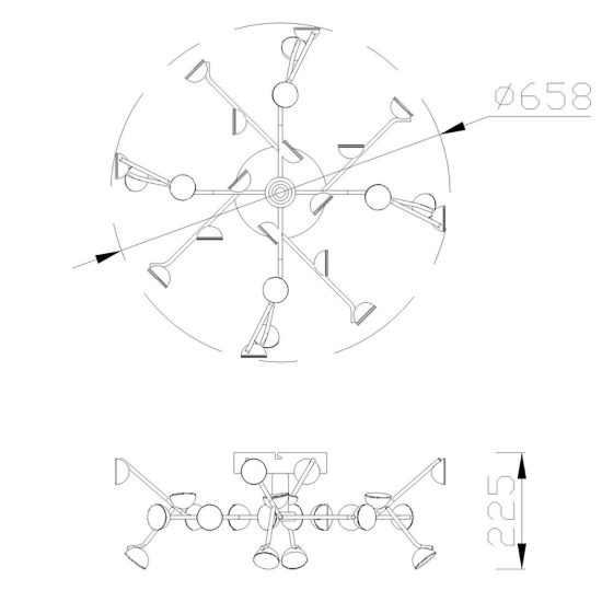 Plafoniera moderna per salotto led 72w 3000k 65,8cm dimmerabile bianca