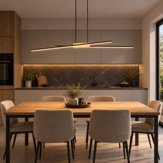 Eglo panagria lampadario led 26w 3000k 93,5cm dimmerabile per sala da pranzo moderno nero e marrone