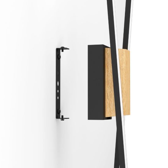 Eglo panagria applique led 12,6w 3000k 54cm moderna lineare nera e marrone