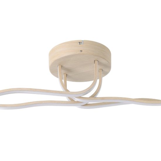 Eglo roncade 2 plafoniera led 37w 3000k 110cm moderna lineare marrone chiaro