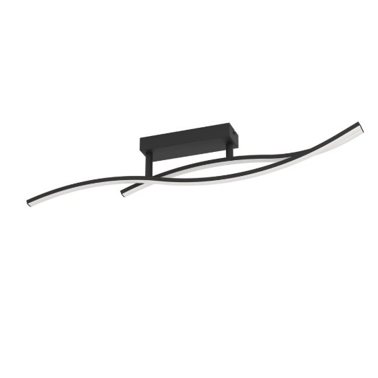 Eglo grisolia plafoniera led 12w 4000k 84,9cm moderna lineare nera