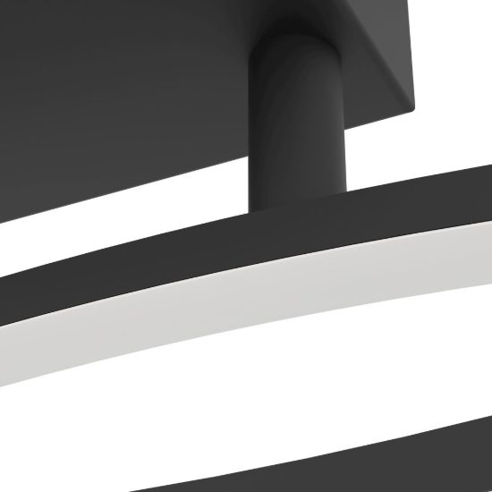 Eglo grisolia plafoniera led 12w 4000k 84,9cm moderna lineare nera