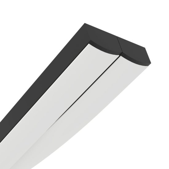 Eglo grisolia lampadario a sospensione led 20w 4000k 115cm moderno lineare nero