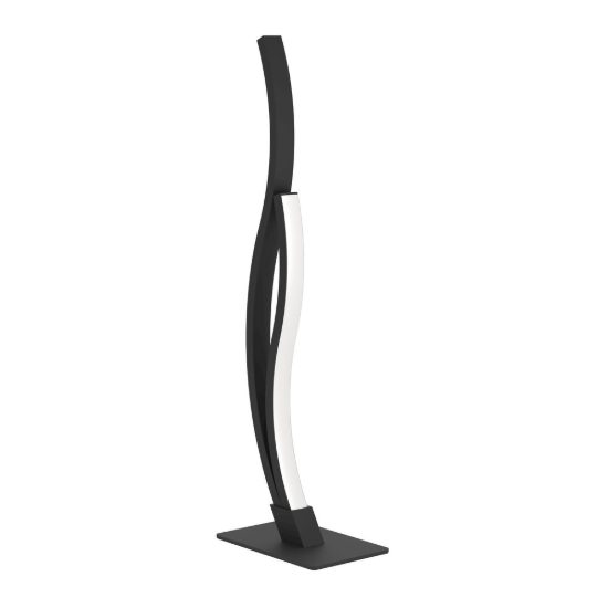 Eglo grisolia lampada da tavolo led 12w 4000k 45,5cm moderna lineare nera