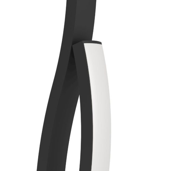 Eglo grisolia lampada da tavolo led 12w 4000k 45,5cm moderna lineare nera