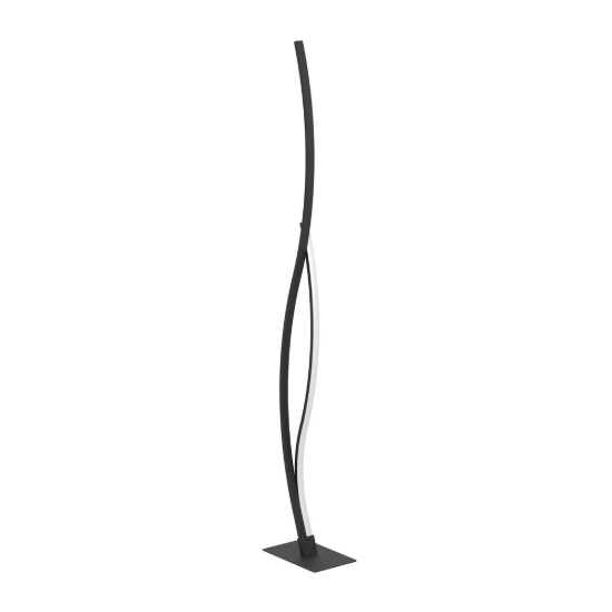 Eglo grisolia piantana led 20w 4000k 129cm moderna lineare nera