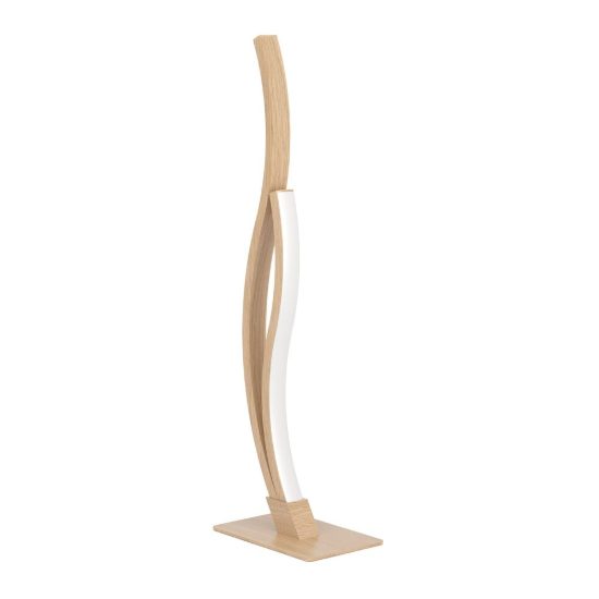 Eglo grisolia lampada da tavolo led 12w 4000k 45,5cm moderna lineare marrone