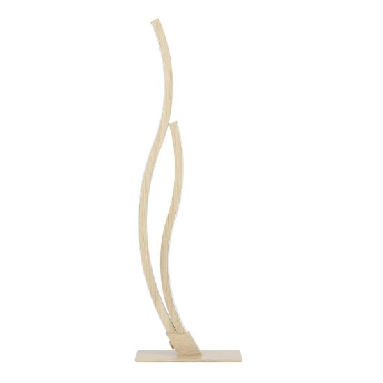 Eglo grisolia lampada da tavolo led 12w 4000k 45,5cm moderna lineare marrone