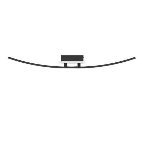Eglo lungolago plafoniera led 12w 4000k 74cm moderna lineare con rosone quadrato nero