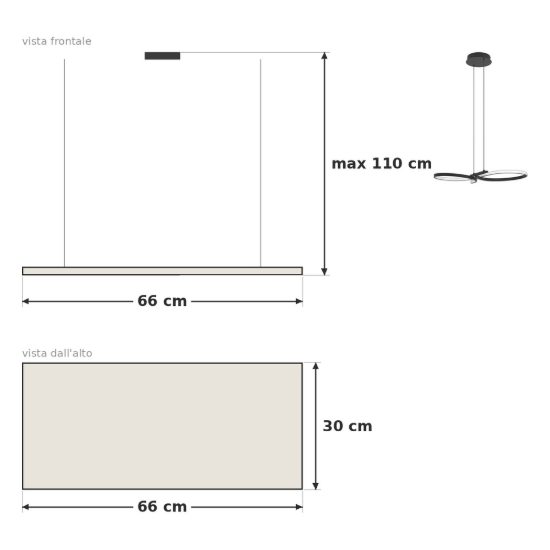 Eglo serpins lampadario a sospensione led 21w 3000k 66cm moderno spiroidale nero