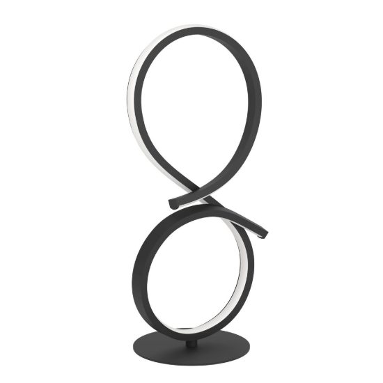 Eglo serpins lampada da tavolo led 11,4w 3000k 40,5cm moderna spiroidale nera