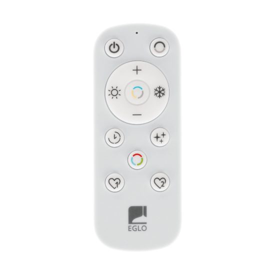Eglo marinello plafoniera led 38,2w cct 2700k 6500k 48,5cm con telecomando per soggiorno moderna nera e marrone