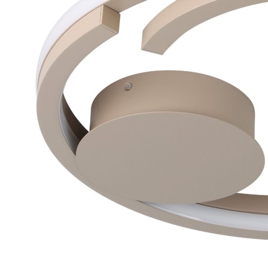 Eglo mezzomonte plafoniera led 40w cct 2700k 6500k 48cm con telecomando per camera da letto moderna sabbia